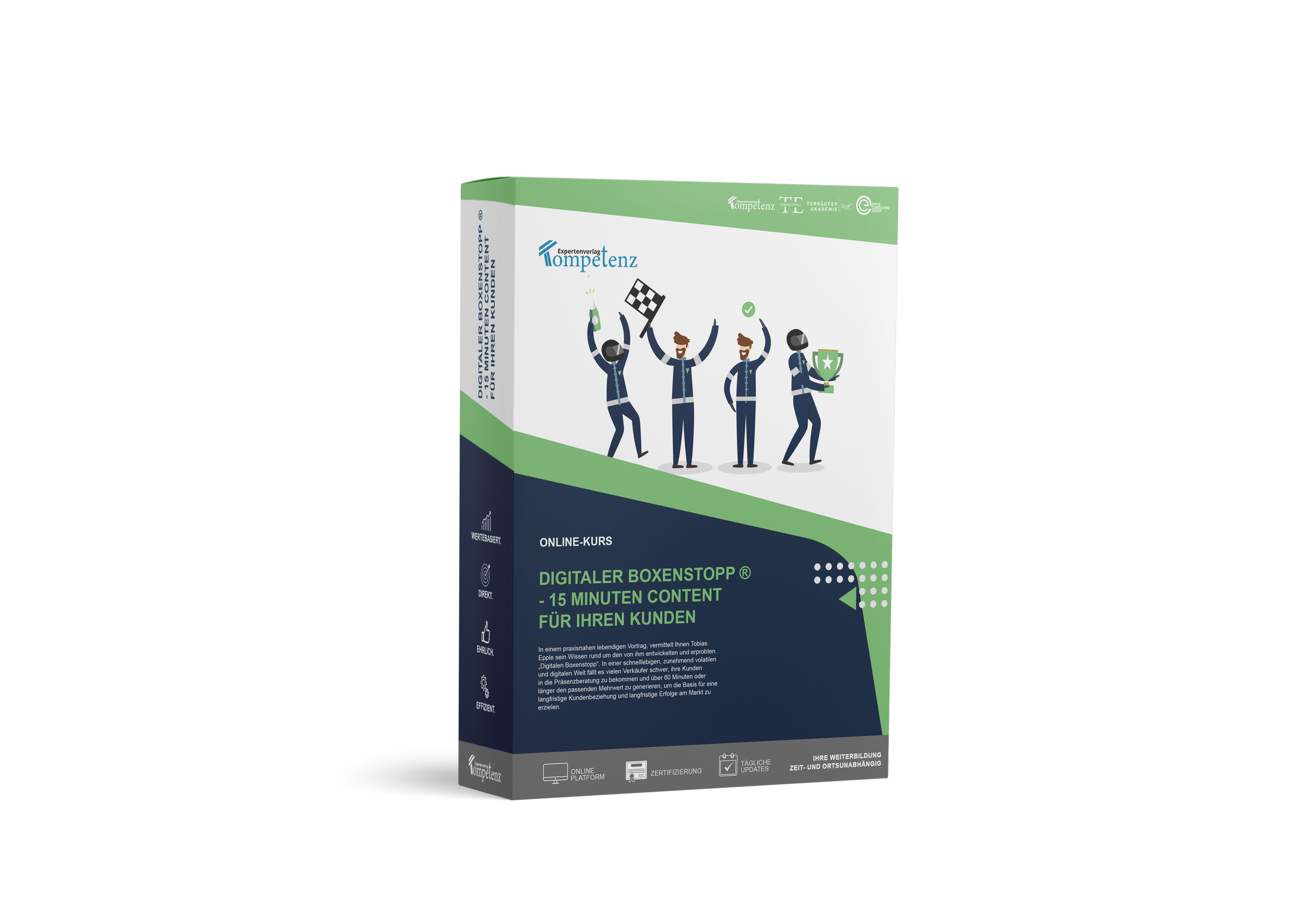 Mockup des Online-Kurses Digitaler Boxenstopp