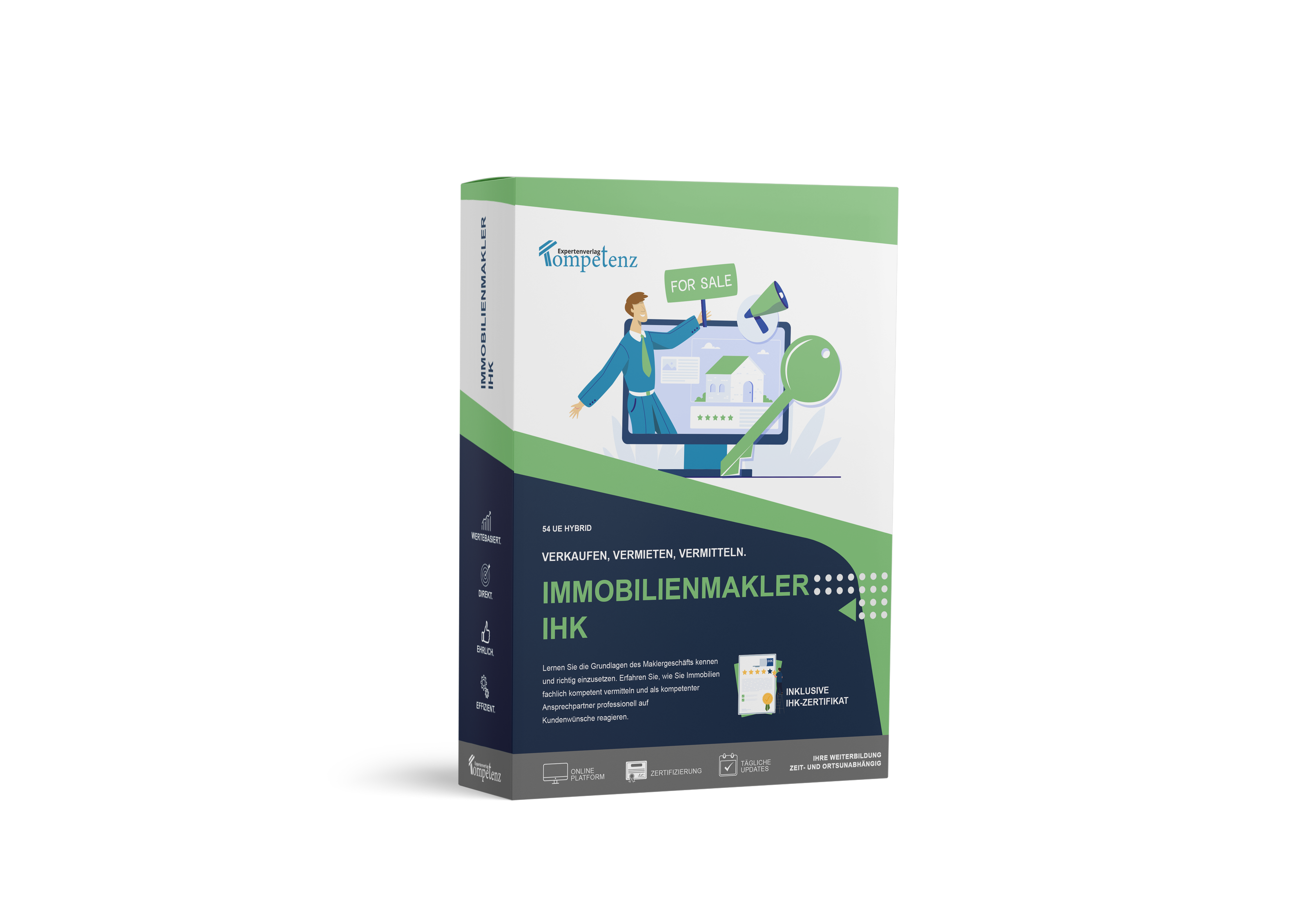 Mockup des IHK-Zertifikatslehrgang Immobilienmakler